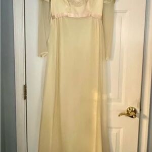 Elegant Cream Evening Gown